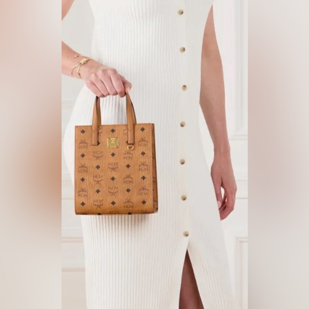 MCM Klassik Visetos XMini Crossbody Bag Cognac NWT - Picture 15 of 15